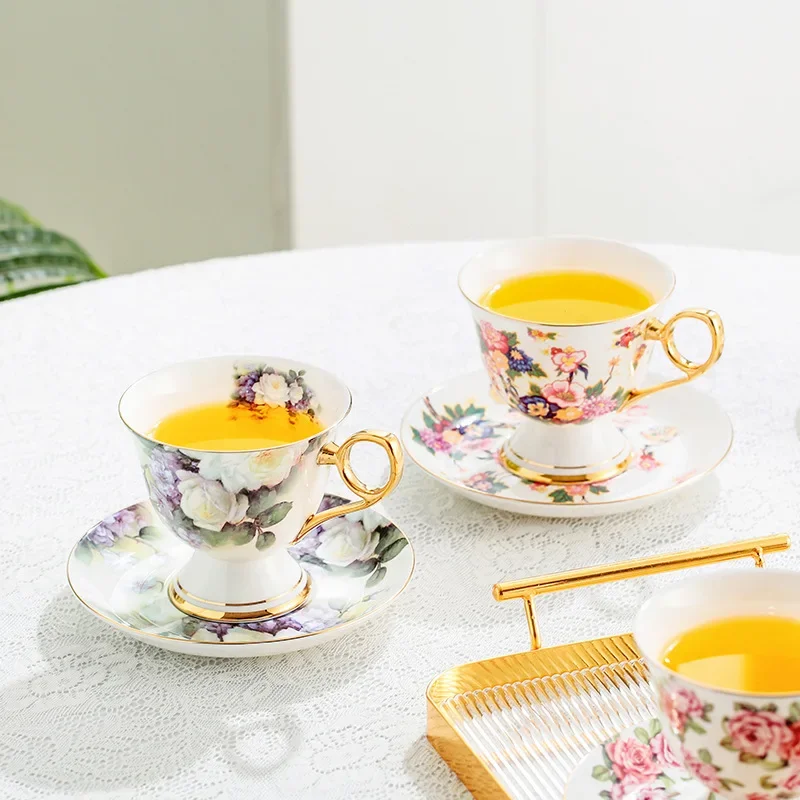 Nordic Painted Flowers Coffee  - Celadon Ceramic Cup ulasan dan harga