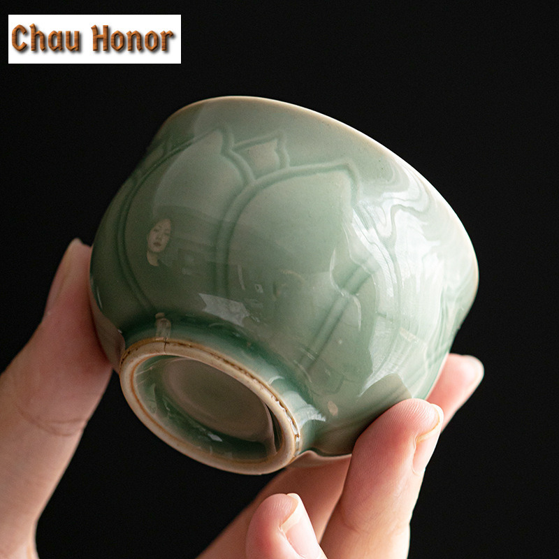 65ml Retro Celadon Sample Tea  - Celadon Ceramic Cup ulasan dan harga