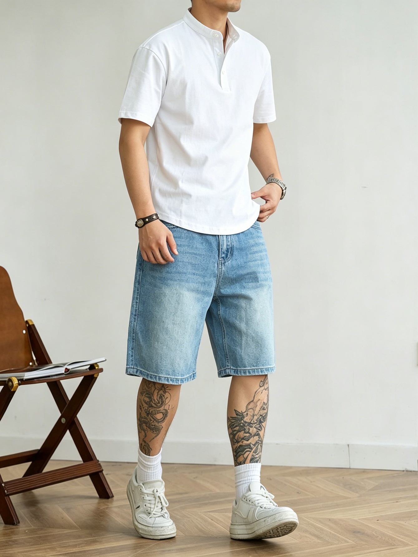 Loose cut blue non stretch den - Korean Daily Lifestyle ulasan dan harga